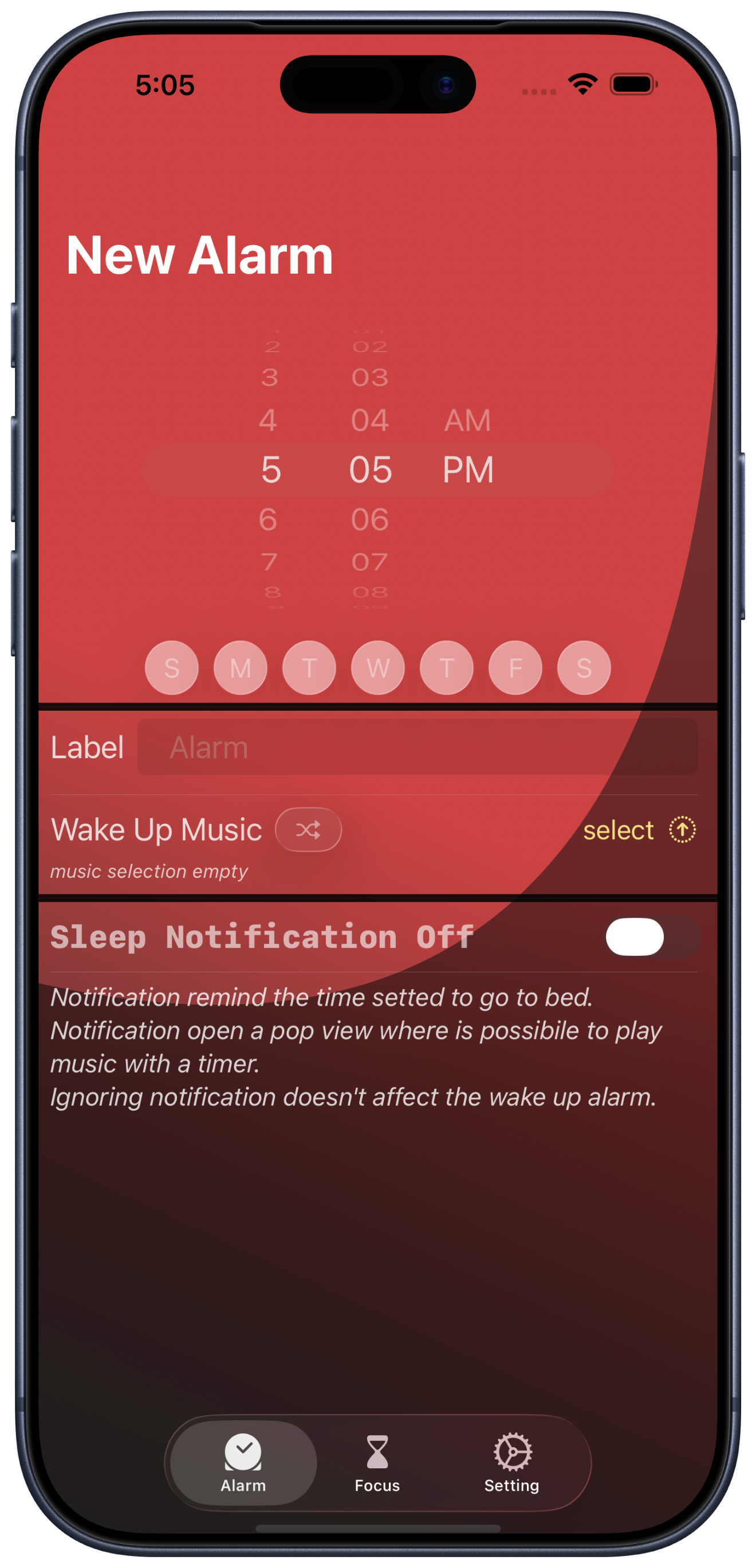 TuneUp! New Alarm View